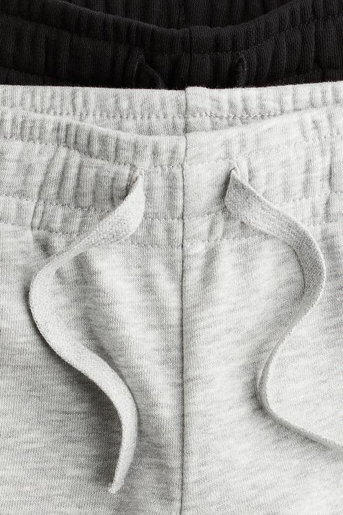 2-Pack sweatshirt shorts - light grey marl/black