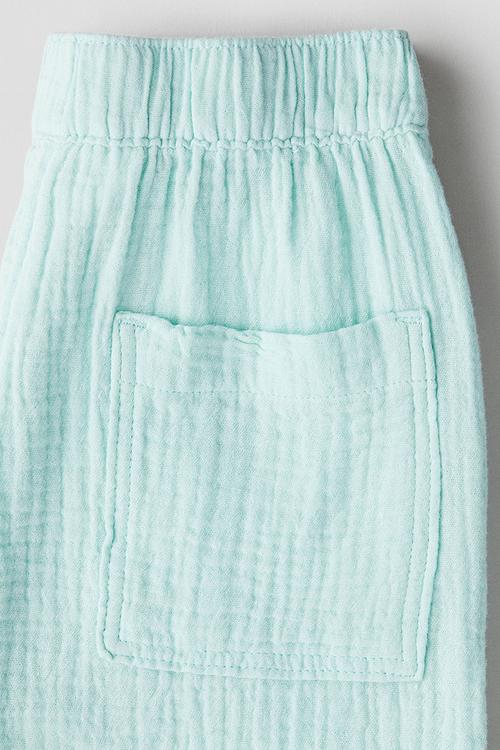 Muslin shorts - light turquoise
