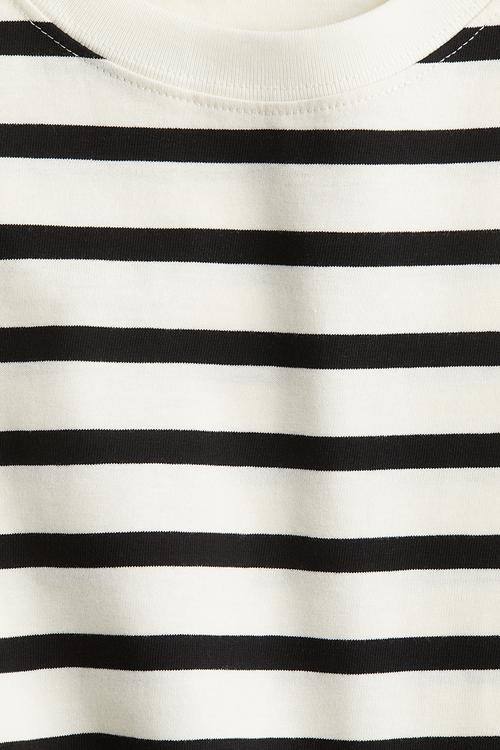 T-shirt dress - cream striped