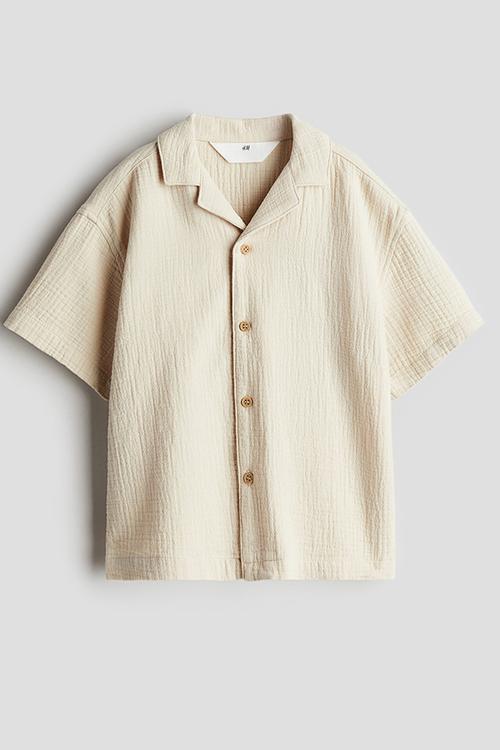 Cotton resort shirt - beige