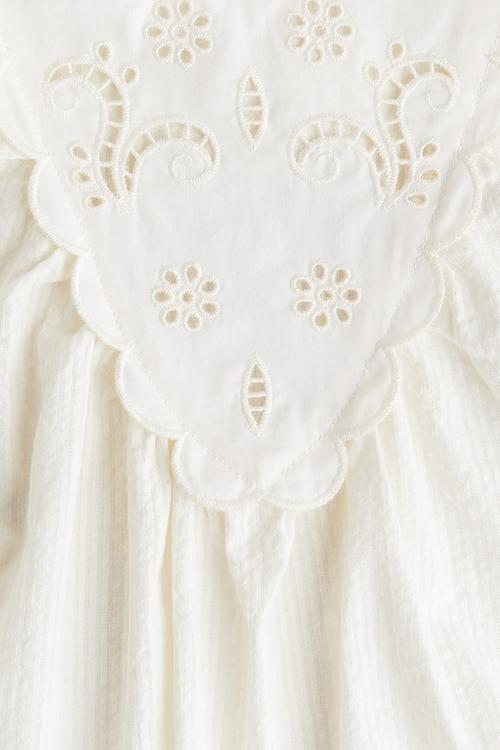 Cotton seersucker dress - white