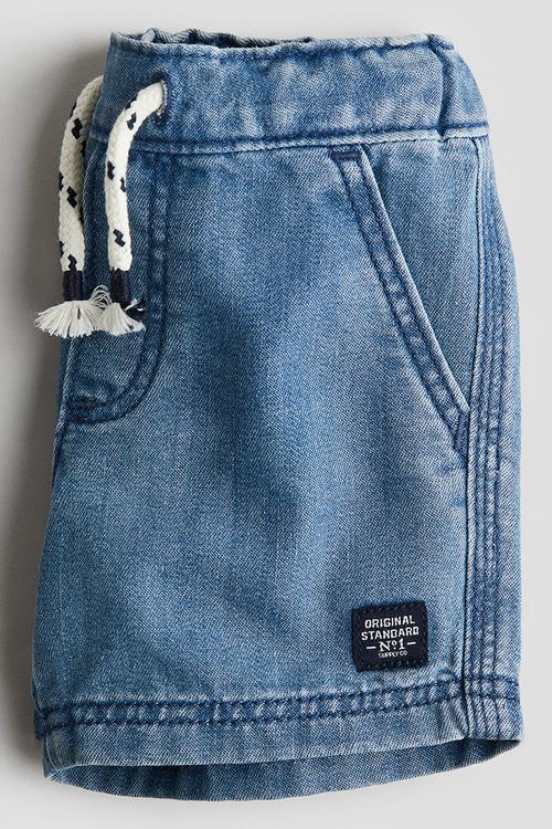 Twill shorts - denim blue
