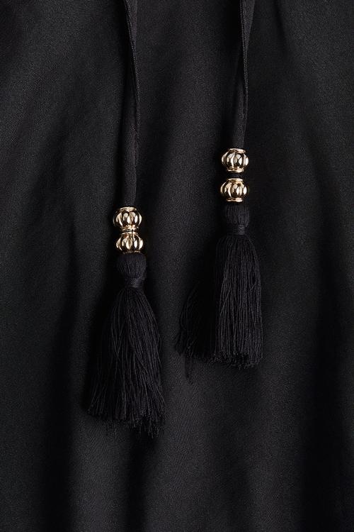 Airy drawstring shorts - black