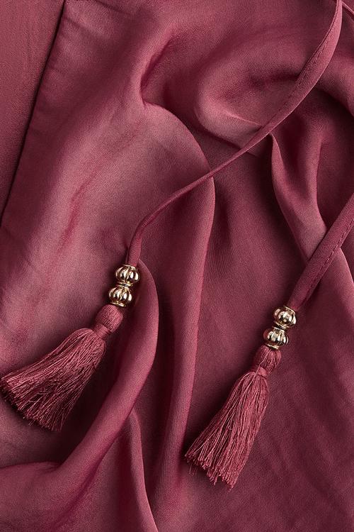Airy drawstring shorts - dark pink