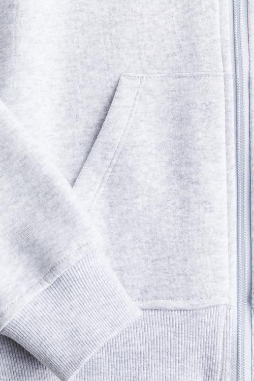 Zip-through hoodie - grey marl