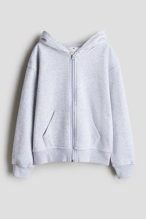 Zip-through hoodie - grey marl