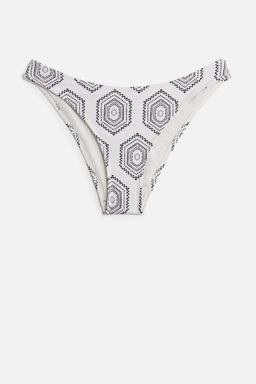 Cheeky bikini bottoms - white patterned