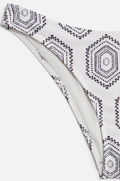 Cheeky bikini bottoms - white patterned