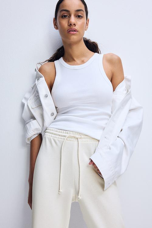 Flared joggers - cream