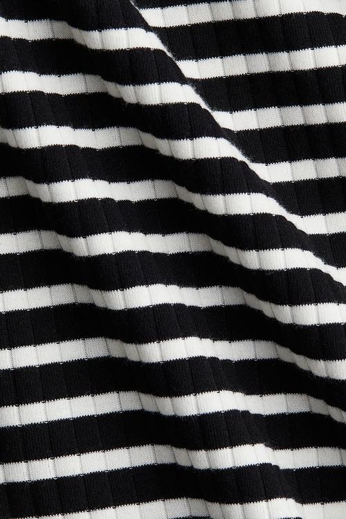 Mama fine-knit dress - black striped