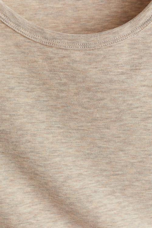 Regular fit lyocell-blend t-shirt - beige marl