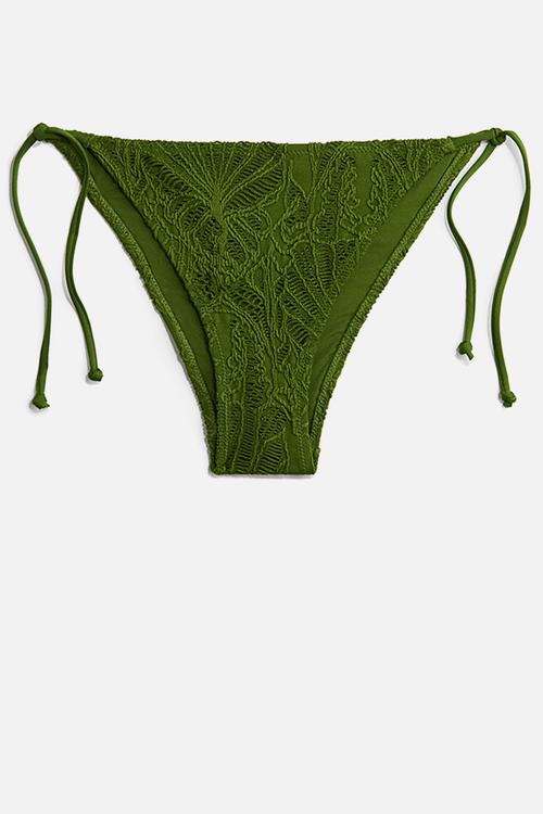 Tie tanga bikini bottoms - green