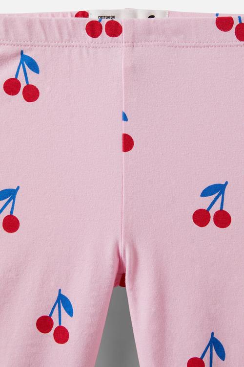 Huggie tights - fairy pink/cherries
