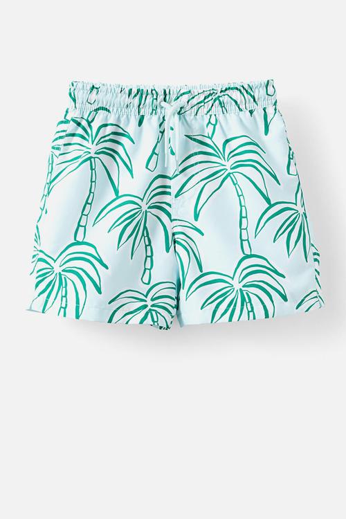 Bailey board short - ice mint/palms