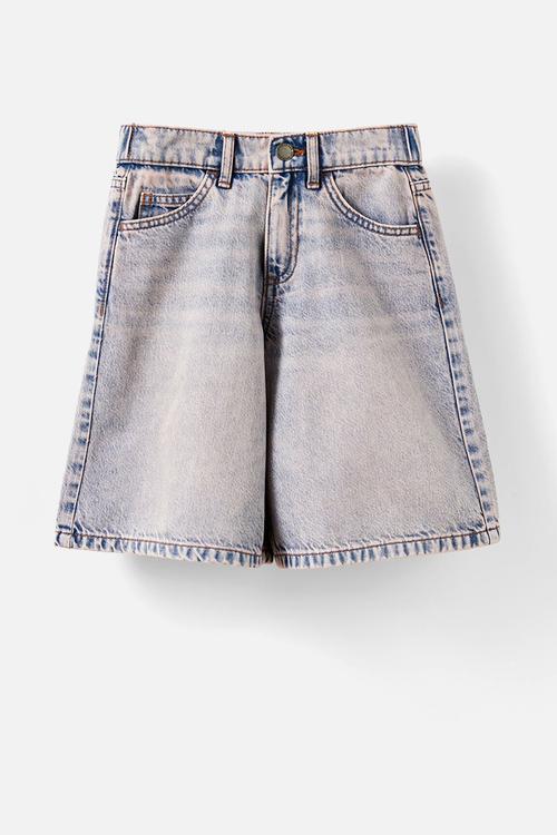 Super baggy denim jort - airlie light blue/pink tint