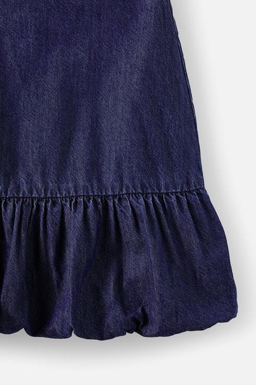 Denim bubble dress - mermaid midnight blue