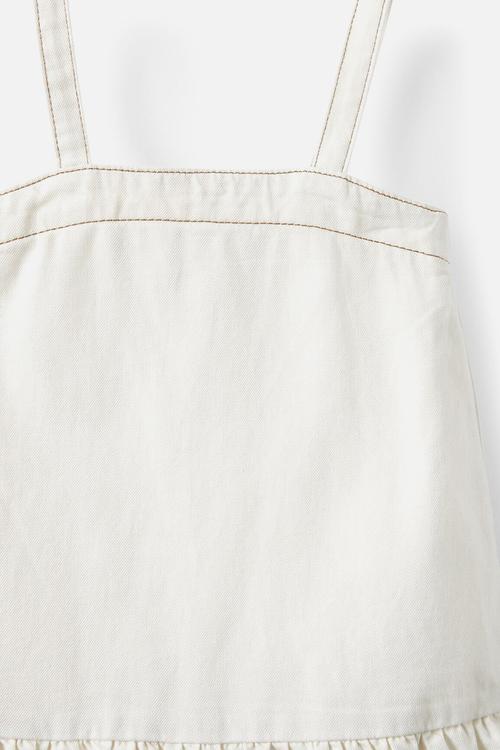 Denim bubble dress - hayman ecru