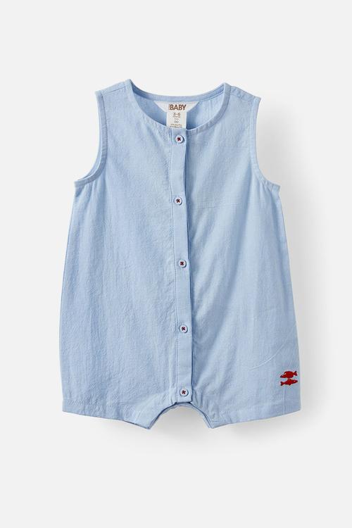 Jack sleeveless playsuit - dawn blue