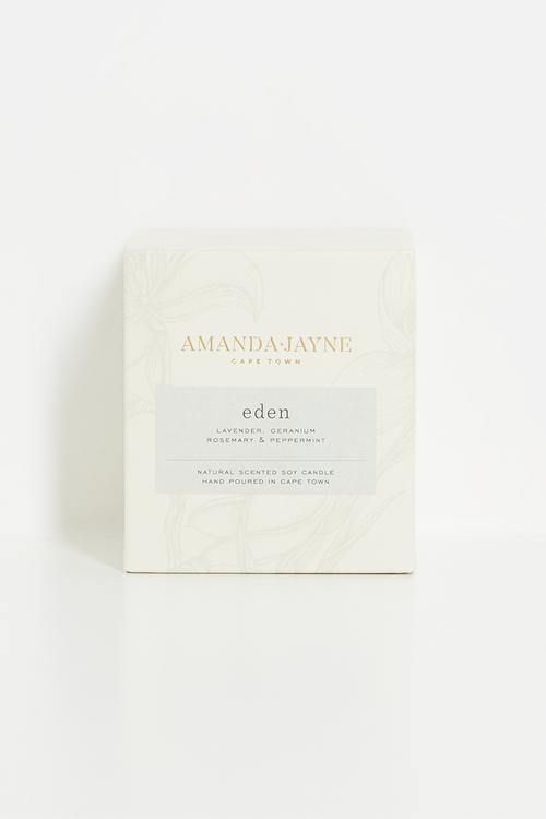 Eden glass collection candle - white