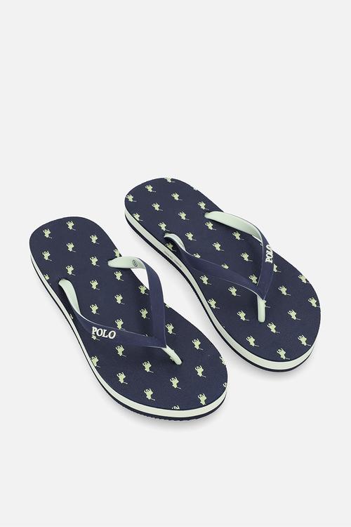Monogram flip flop - navy