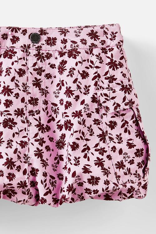 Kelly balloon skirt - chalky mauve/floral