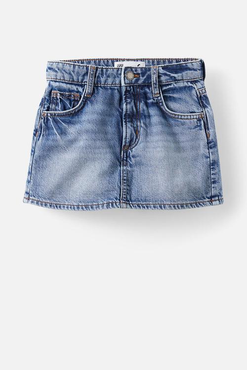 Alayna aline denim skort - blue haven mid blue
