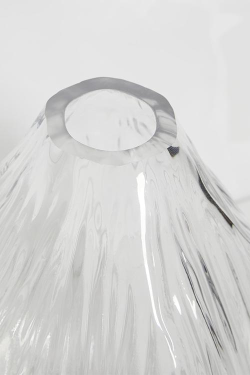 Ribbed bud glass vase