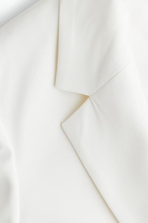 Slit-cuff blazer - white