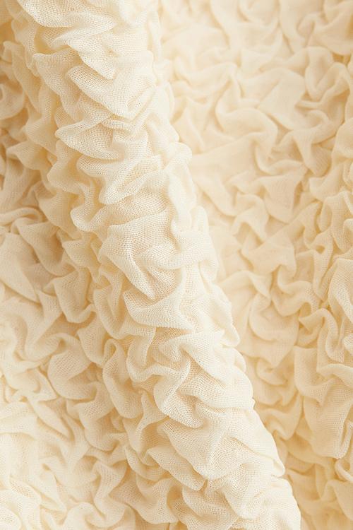 Bubble-hem bandeau dress - cream 