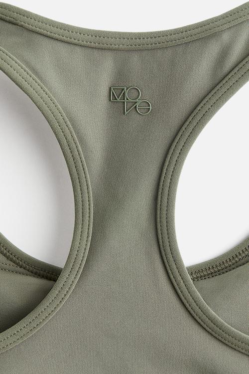 Medium support sports bra with softmove™ - khaki green