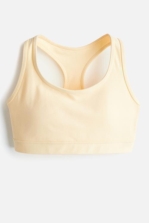 Medium support sports bra with softmove™ - light yellow