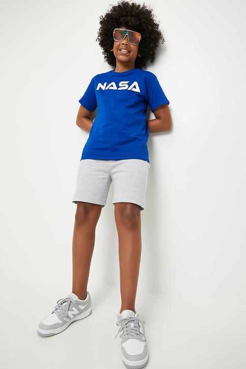 2 pack drawstring shorts - royal blue/grey