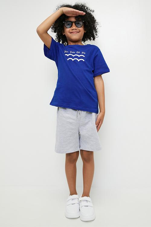 2 pack slogan & graphic tee - blue/white/lobster/fresh from the sea