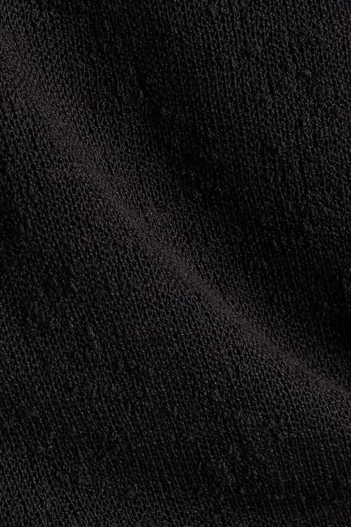 Textured-knit vest top - black