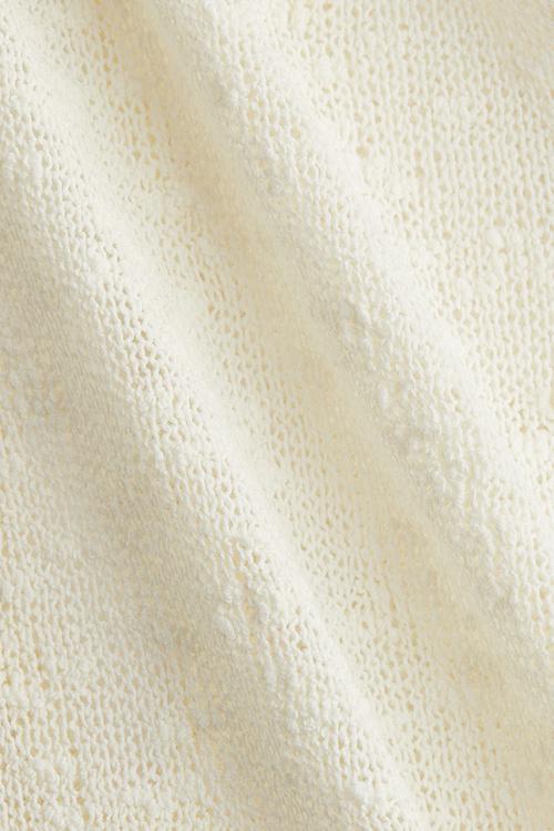 Textured-knit vest top - white