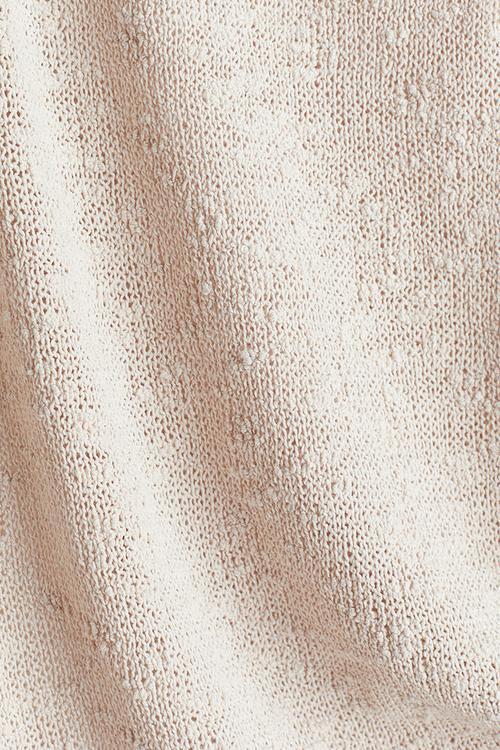 Textured-knit vest top - light beige