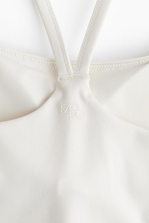 Medium support yoga bra with softmove™ - white