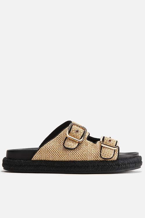 Espadrille-style sandals - beige