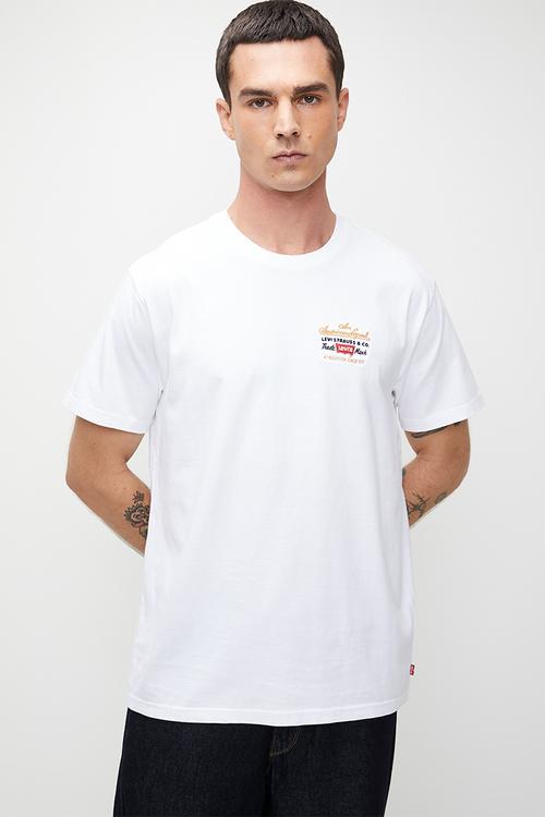 Ss Relaxed Fit Tee - Archive Sport Emb Prep 5 White Plus Graphic