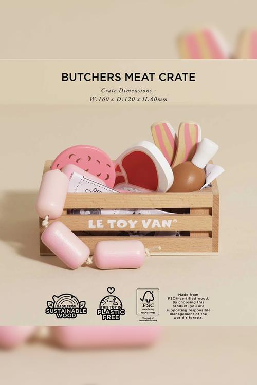 7Pcs Butchers Meat Crate - multi