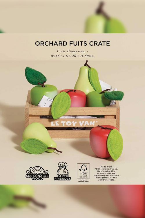 8Pcs Orchard Fruits  Crate - multi