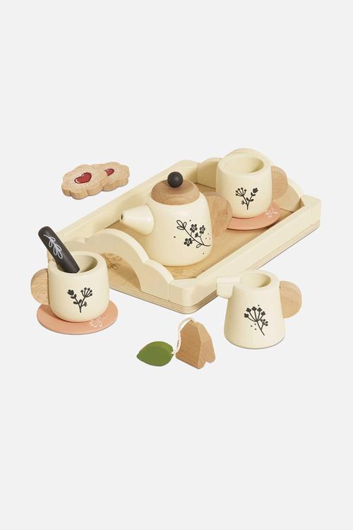 12Pcs Tea Set & Tray - multi
