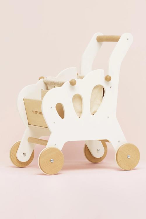 Wooden Shopping Grocery Trolley & Bag