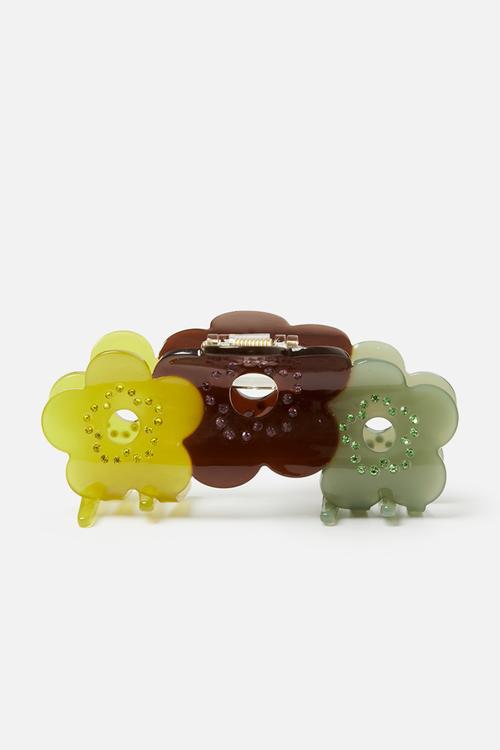 Anastasia flower trio claw clip-multi