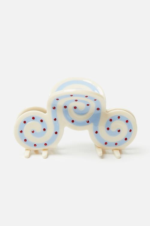Agatha swirl diamante claw clip-multi