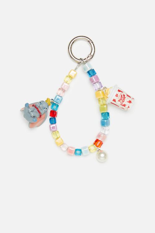 Erica dumbo quare beaded bag charm-multi
