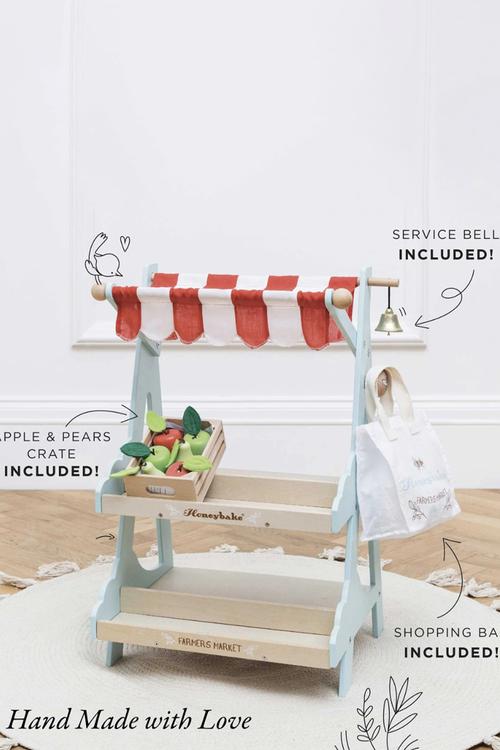 3Pcs  Market Stall & Fruit Play Food Crate - multi