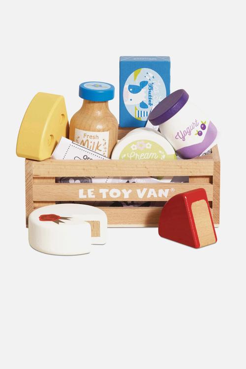 8Pcs cheese & dairy food crate - multi