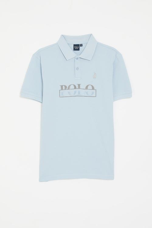 Boys layton ss golfer - sky blue