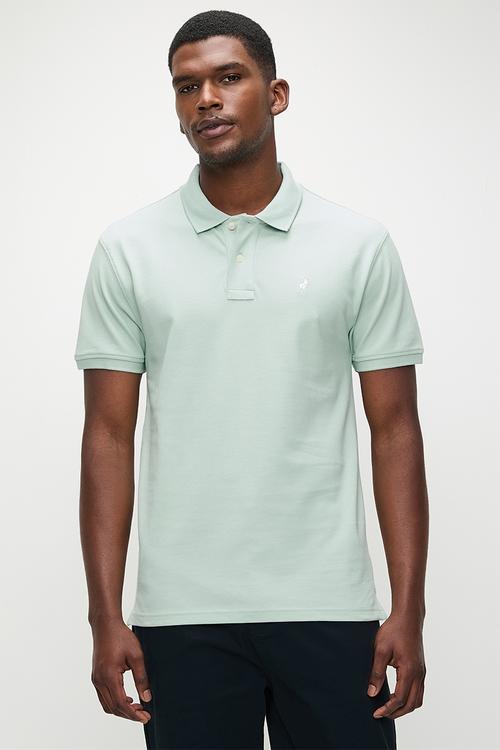 CARTER  Essential Pique Ss Golfer - Aqua